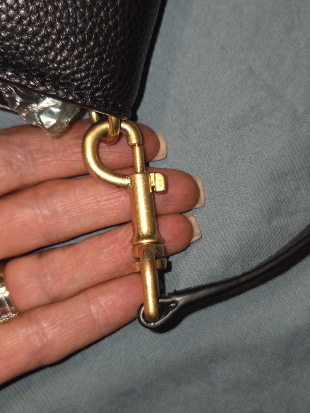 Tory Burch Black Leather Crossbody Bag with Tassel - Picture 12 of 12